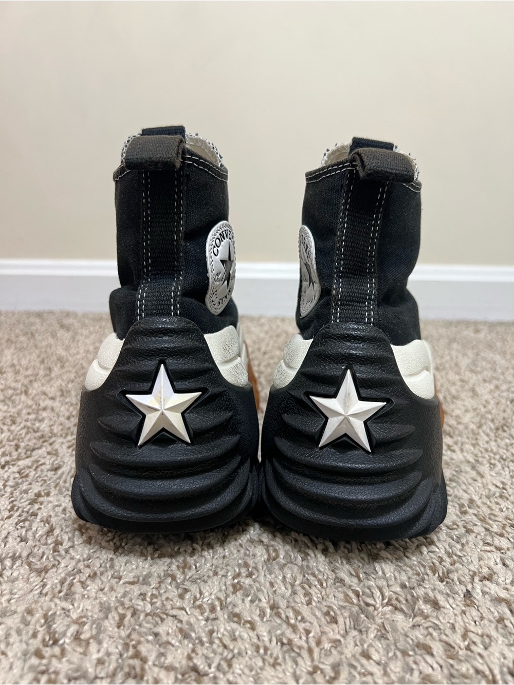 Converse Run Star Motion Platform High-Top Sneakers Black/White/Gum Size M6/W7.5 - Picture 3 of 13
